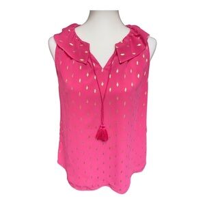 NWOT Juicy Couture Pink Sleeveless Top with Gold Accents